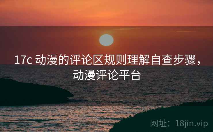 17c 动漫的评论区规则理解自查步骤，动漫评论平台