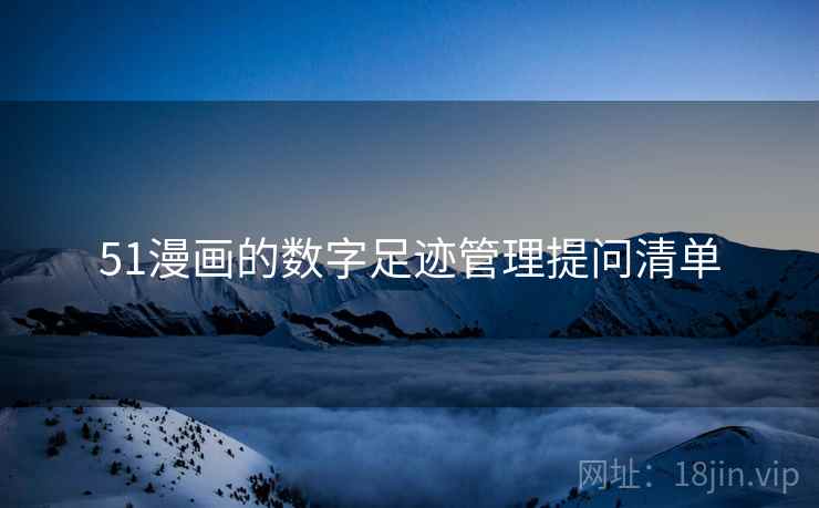 51漫画的数字足迹管理提问清单