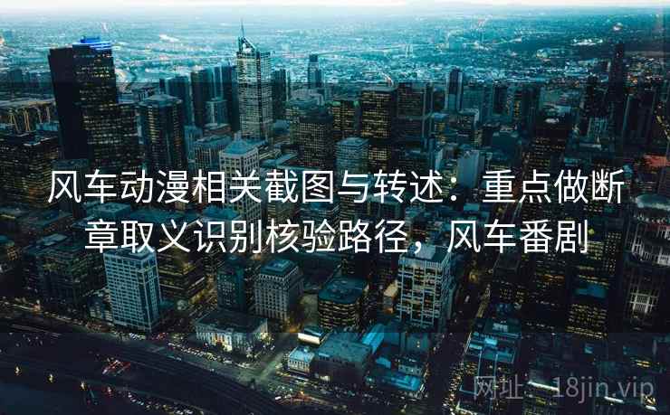 风车动漫相关截图与转述：重点做断章取义识别核验路径，风车番剧