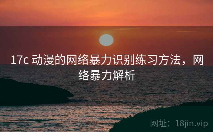 17c 动漫的网络暴力识别练习方法，网络暴力解析